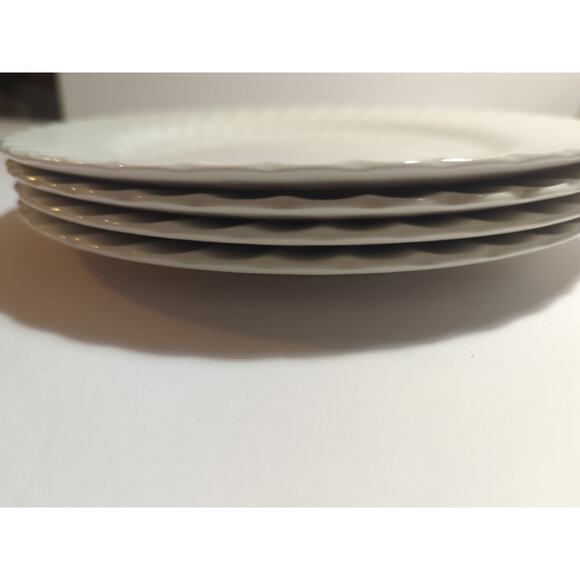 COPY - Johnson Brothers Regency Snow White Swirl Plate 10"set of 8 - Picture 2 of 4